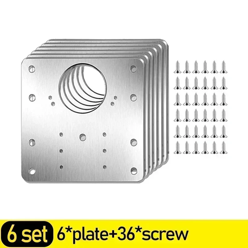 Cabinet Door Hinge Repair Plate Kit Stainless Steel Heavy Duty Hinge Repair Board With Mounting Scre