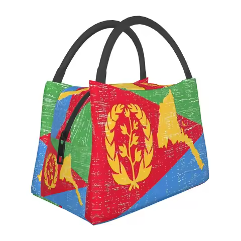 Eritrea Flag Proud Eritrean Lunch Bags Insulated Bento Box Leakproof Lunch Tote Picnic Bags Cooler T