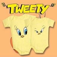 Haginbaby Tweety Birds Baby Onesie Cartoon Tweety Face Outfit Cotton Baby Romper