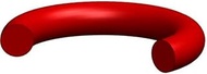 AS568-385 16" ID x 16-3/8" OD x 3/16" Silicone 70 Orange O-Ring