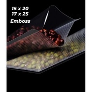 EMBOSSED VACUUM Plastic 20x30 15x20 size 15x20 17x25 food VACUUM BAG with textured EMBOSSED plastic 