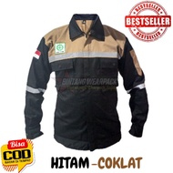 HITAM KEMEJA Werpack safety Tops/work clothes/K3 Project Clothes BLACK - BROWN/heavy equipment mecha