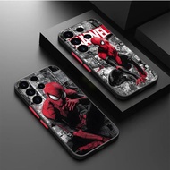 Phone Case Spiderman Black 061A For Samsung S23 S24 S25 S20 S21 S22 FE Plus Ultra A17 A33 A34 A42 A5