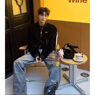 Acne studio Marlboro Chain 3D Digital Painted Jeans