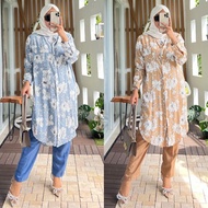 CLEARENCE 327 Luna Set Rayon Diamond Tunic Set Alvaro Collection + Bottega Pants