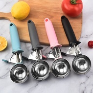 Stainless steel ice cream spoon/Creative ice cream spoon with retractable ball scooper, ice cream sp