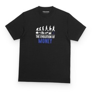 T-shirt Kaos Crypto "The Evolution Of Money  s Crypto/Kaos The evolution of money/Baju  Adult short 