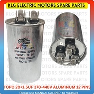 Topo aluminum capacitor 20+1.5uf 370v 440v water pump parts