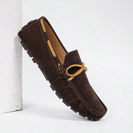 Giày lười Penny Loafer cho nữ có trang trí xích vàng - Thân giày bằng da PU mềm, đế cao su có đệm -