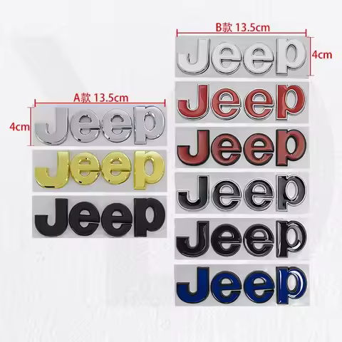 3D Metal Jeep Car Logo Emblem Badge Sticker for Renegade Wrangler JK JL Grand Cherokee Auto Exterior