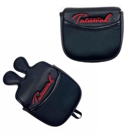🧲 Golf Middle Shaft Square Mallet Putter Headcover - Magnetic (Black) Center Shaft 2 Ears Spider Sco