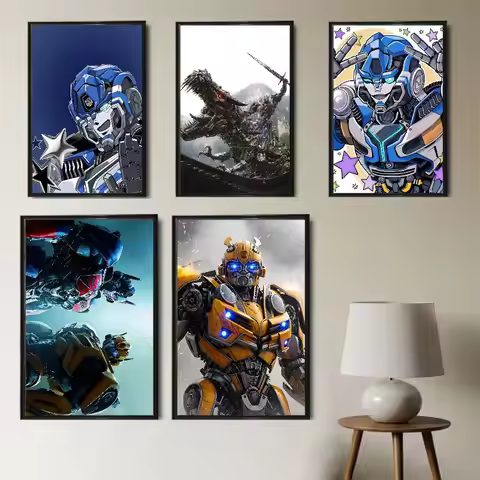 Mirage Bumblebee Transformers Poster Prints Wall Art Painting Picture Gift Living Room Bar Restauran
