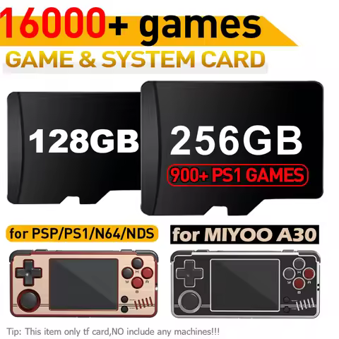 Miyoo A30 Game SD Card Built-in 16000+ Classic Games 50+ Emulators for PSP/PS1/N64/GG/MAME game TF C