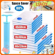 LIAOY 1PC Vacuum Sealer Packing Bag, Space Saving Clothes Storage Compressed Bags, Large Capacity Travel  Transparent Space Saver Bag