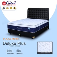 SET Spring Bed Central Deluxe Plus Pocket + HB Bonita ( FULLSET ) (KHUSUS AREA MAKASSAR)