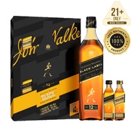 Johnnie Walker Black Label 12 Years Whisky 700ml + Johnnie Walker Miniatures