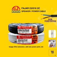 FAJAR 23/ 0.15 X 2CORE VDE TWIN FLAT POWER SPEAKER CABLE FAJAR DOUBLE PVC POWER SPEAKER CABLE