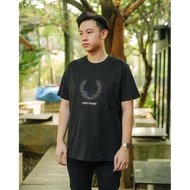Fred Perry Outline Laurel Wreath Tee Black Original Fred Perry Authentic T-Shirt/