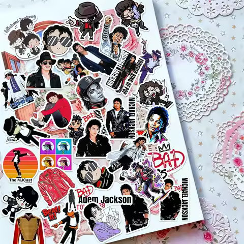 140pcs Rock Singer Michael Jackson Series Graffiti Sticker Creative Character Printing Water Cup Lug