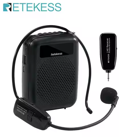 RETEKESS PR16R Megaphone Portable 12W FM Recording Voice Amplifier Teacher Microphone Speaker Mp3 Pl