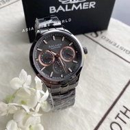 宾马 BALMER 9187L BK-48 Grey Rosegold Sapphire Ladies Watch Stainless steel