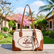 Disney Top-handle Bag, Luxury Designer Handbag with Soft Material and Keychain Pendant Waterproof, E