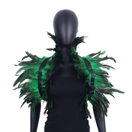 THANKSKY Halloween Feather Shawl Luxury Punk Adjustable Feather Shrug Shawl Costume Retro Shoulder F