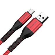 LENTION USB Type C Cable 9V/3A Fast Charging (2-Pack 3.3ft+6.6ft), USB A to USB C 27W Braided Charge