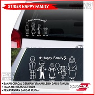 Happy Family Car Sticker Cutting Sticker Happy Family Car Window Medium Size