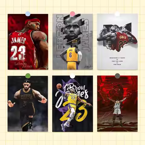 Athlete L-LeBron J-James Poster Poster Multi-Purpose Wall Art for Living Room Bedroom Office Bar Hom