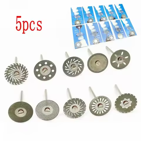 5pcs Dental Diamond Disc Disks Double Sided Grit Cutting Disc Tool Thickness Dental Lab C19/220