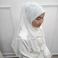 VEIL PENGANTIN,VEIL ,VEIL MURAH,SHAWL TUNANG,VEIL DUA TONE,VEIL MANIK SIMPLE