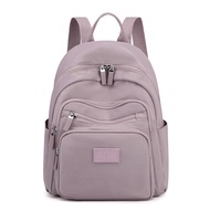 Feifan Eslite ผ้าใบไนลอนกระเป๋าสะพายคู่ Oxford ผ้า Bookbag สําหรับสตรีและผู้ชายกันน้ําซิปปิดสไตล์ Ca