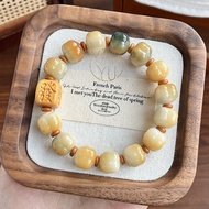 Natural Bodhi  Bracelet, Single Round, Meaning Wealth