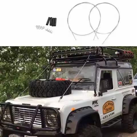 2PCS RC Crawler Modified Parts Steel Rope for 1/10 Axial SCX10 90046 TAMIYA D90 D110 TF2 RC4WD Trax 
