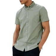 Office Wear & Meetings Kemeja Lelaki Lengan Pendek | Mint, White, Navy Blue  S-4XL size | PLAIN NO L
