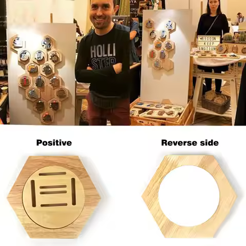 Medal Display Hanger Sturdy Race Medal Display Rack Medal Album Hexagon Medal Storage Case Wall Moun
