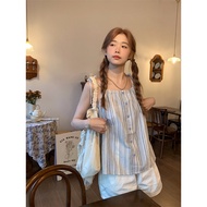 [3703] Blue And White Striped Shirt