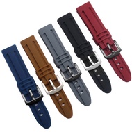 Silicone watch strap suitable for Tianwang Rossini Citizen Tissot rubber men's watch strap 20 22mm substitute