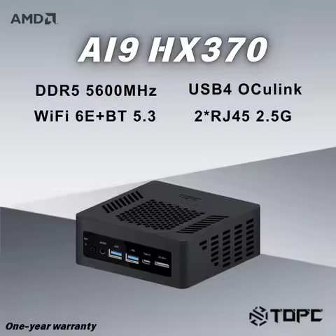 TOPC TR9 AI7 PRO HX360/AI9 HX365/AI9 HX370 Mini PC Windows 11 2*DDR5 5600Mhz Pcie 4.0 SSD Oculink Su