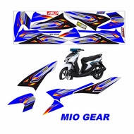 MIO GEAR MOTORCYCLE STICKER MOTIF POLE MIO GEAR STRIPING/ YAMAHA VARIATION MIO NEW GEAR STRIPING SIM