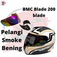 KACA helm BMC blade BMC blade 200 full face pelangi smoke bening visor