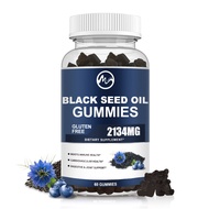 Black Seed Oil Gummies 2134mg for Detox Supports Liver Health Lowers Blood Pressure Promotes Blood C