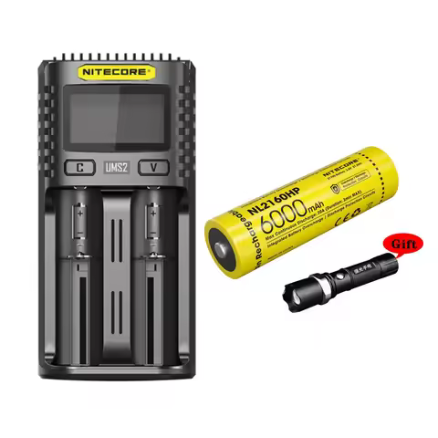 Dual-Slot Intelligent USB 3A Speedy Battery Charger with OLED Screen Display UMS2 Optional NL2160HP 