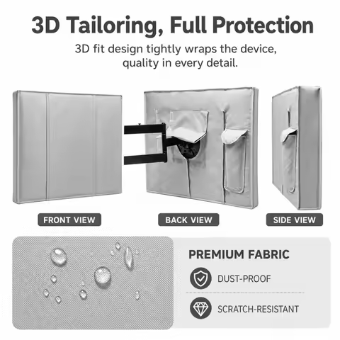 TV Weather and Dust proof Outdoor TV cover Beige 70 "75" 40 "46" 50 "55" 60 "65" Protective TV Scree