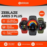 New Zeblaze Ares 3 Plus 1.43'' HD AMOLED Display Voice Calling Smartwatch New 3D Interactive Health&