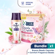 Breeze Laundry Capsules & Fragrance Booster Beads 36 pcs x1 & Comfort Fabric Fragrance Booster Beads