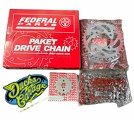 gear set gear depan gear belakang set rantai suzuki rc80 rc100 rc100 smash shogun