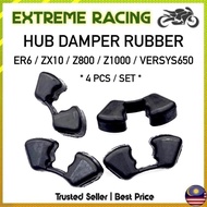 ( 4 Pcs / Set ) Hub Damper Rubber Kawasaki ER6 N Versys650 ZX10 Z800 Z1000 Wheel Sprocket Hub Rim Ta