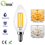E14 LED Edison Bulb C35 6W 600Lm Candle Bulbs Retro Warm White 2700K 60W Equivalent Filament Bulb Da